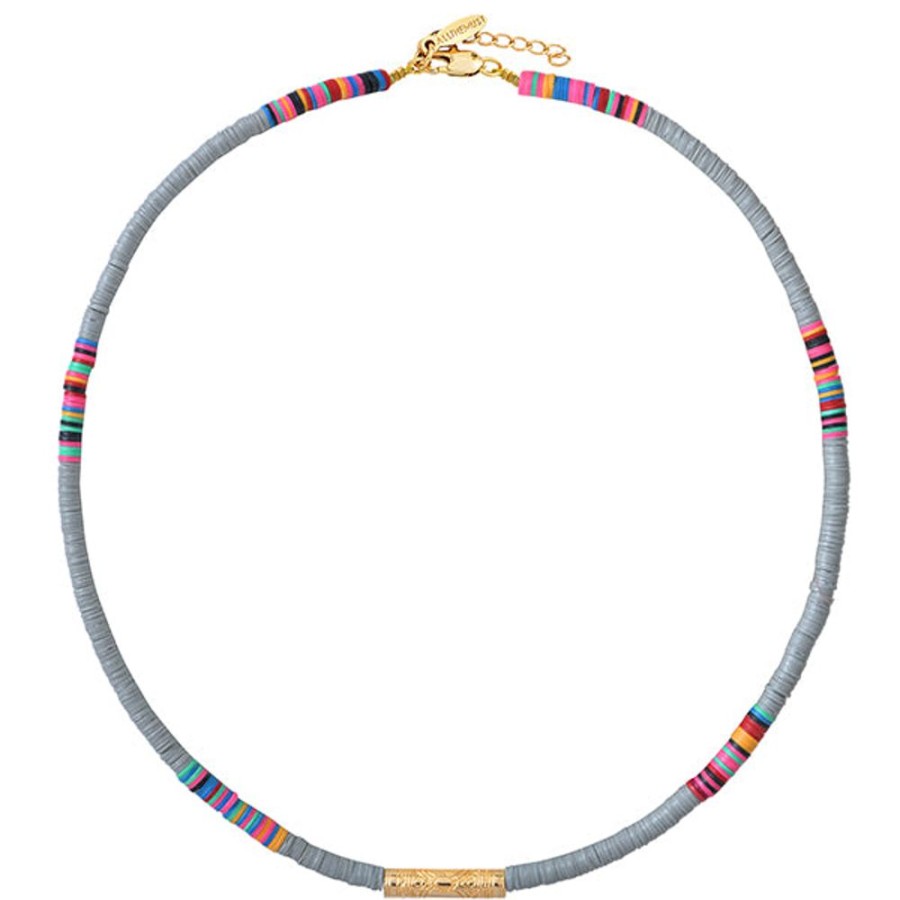 Bijoux ALLTHEMUST  | Collier Heishi Tube Gris